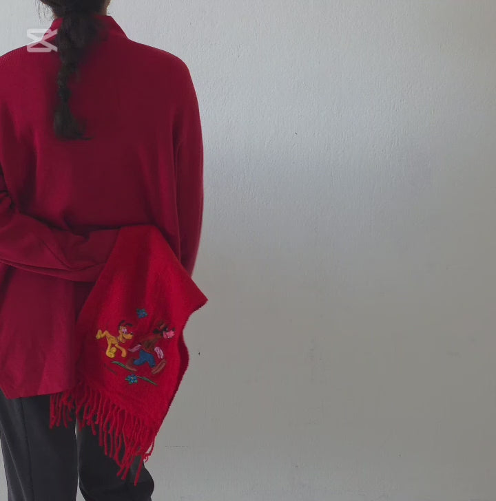 Vintage 90s Mickey Mouse Oversized Knit Sweater